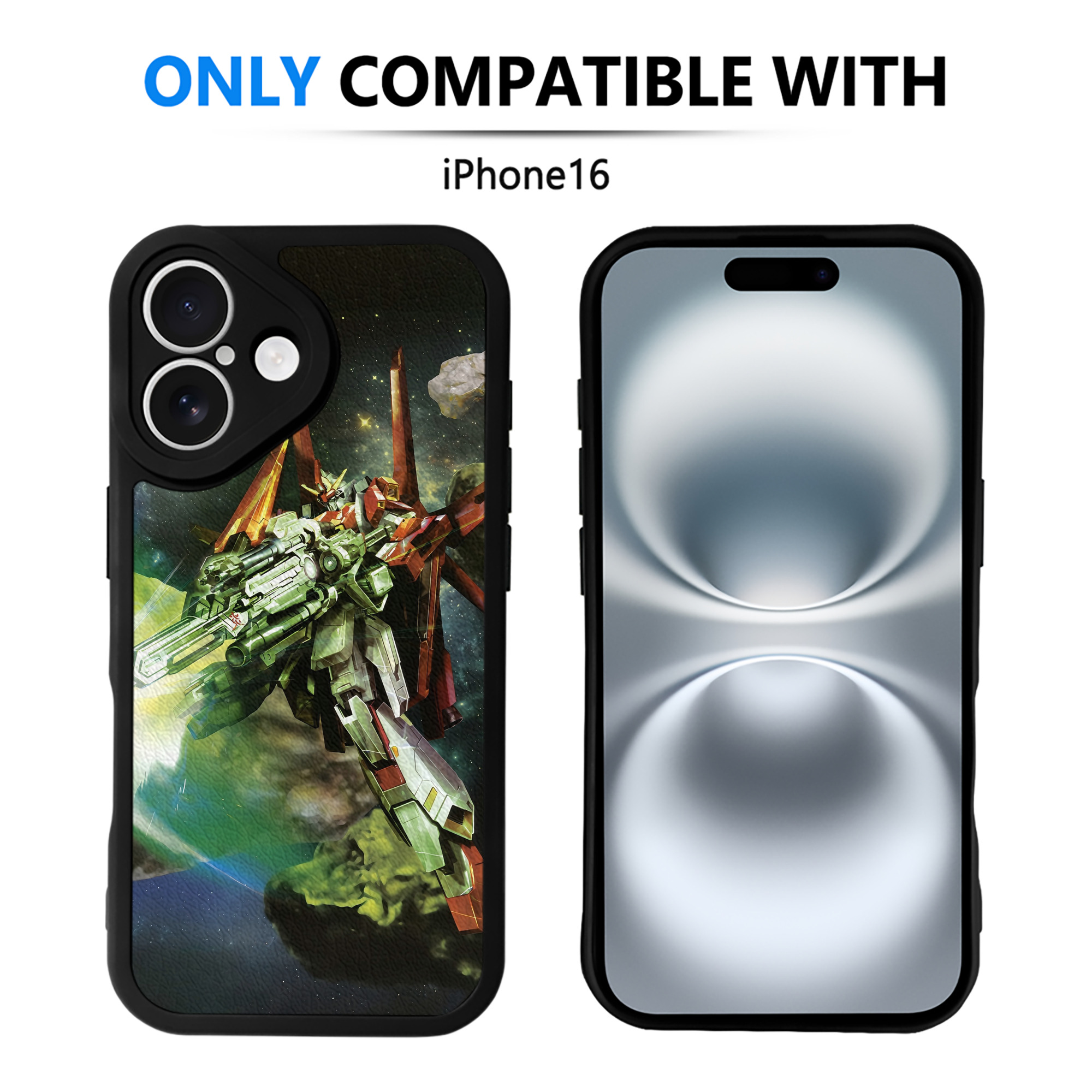 （画像用） 機動戦士ガンダム Mobile Suit Gundam 【iPhone 16シリーズ対応】シリコンスマホケース（レザー調） 材質：シリコン